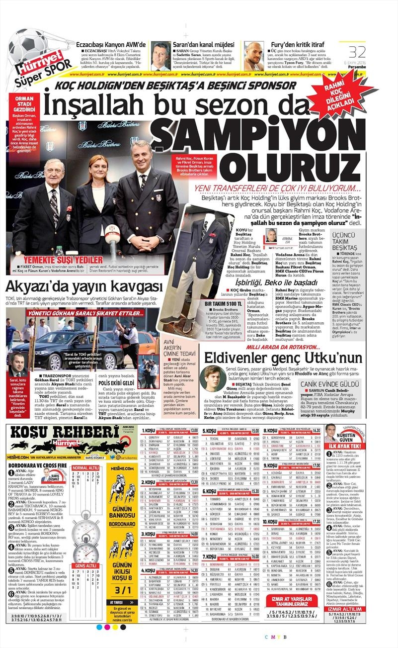 6 Ekim 2016 | Beşiktaş sayfaları - Görsel 5