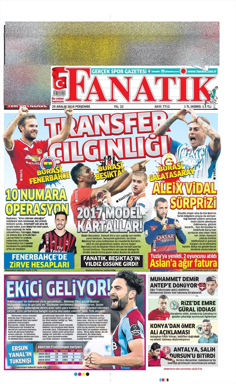 29 Aralık 2016 | İşte gazetelerin Beşiktaş manşetleri - Görsel 1