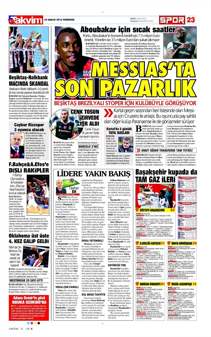 29 Aralık 2016 | İşte gazetelerin Beşiktaş manşetleri - Görsel 14