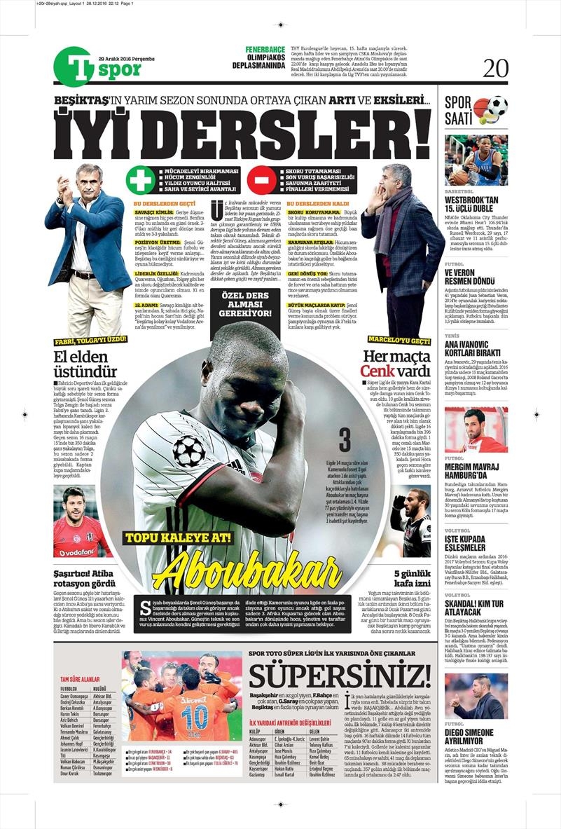 29 Aralık 2016 | İşte gazetelerin Beşiktaş manşetleri - Görsel 15