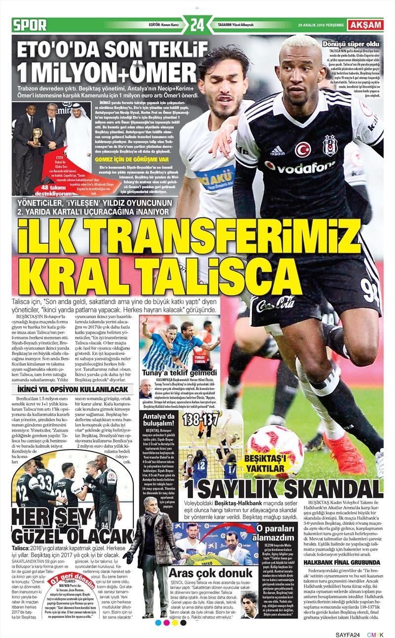 29 Aralık 2016 | İşte gazetelerin Beşiktaş manşetleri - Görsel 4
