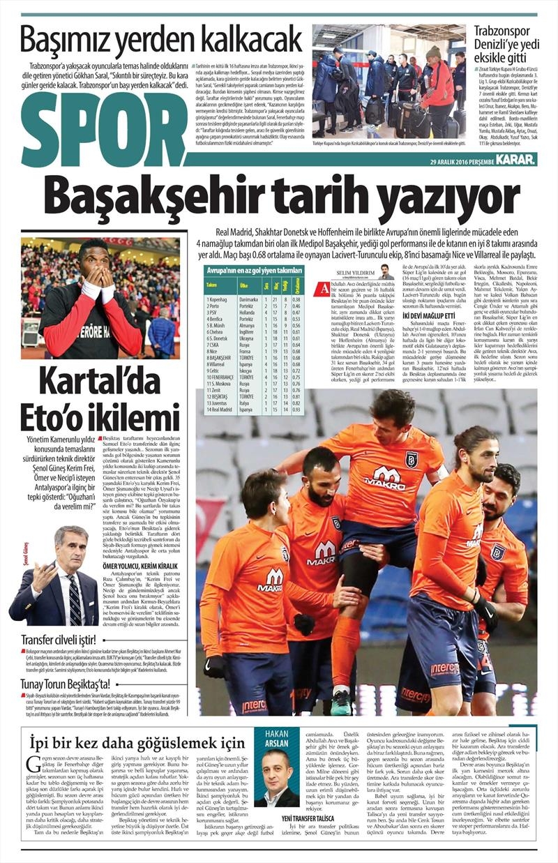 29 Aralık 2016 | İşte gazetelerin Beşiktaş manşetleri - Görsel 8