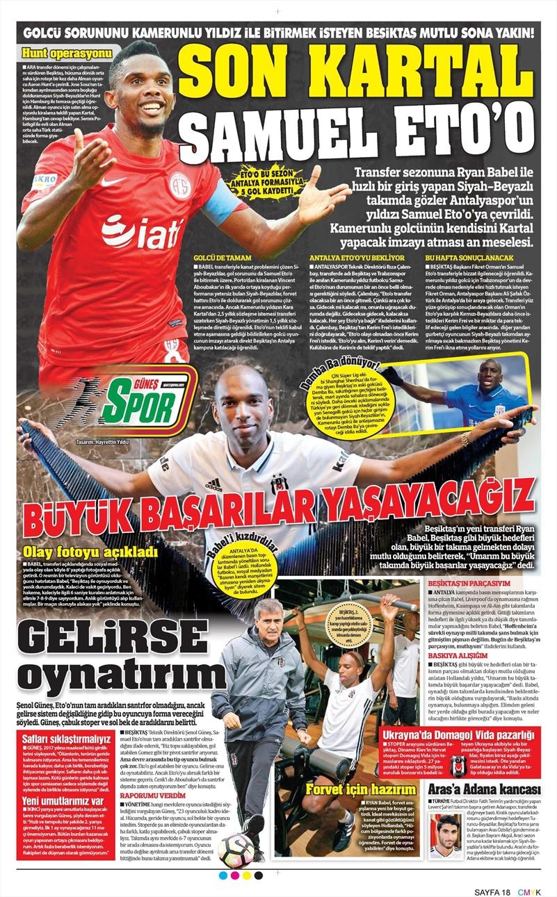 4 Ocak 2017 | İşte gazetelerin Beşiktaş manşetleri - Görsel 4