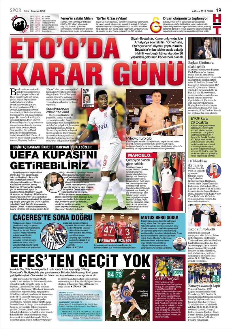 6 Ocak 2017 | İşte gazetelerin Beşiktaş manşetleri - Görsel 5