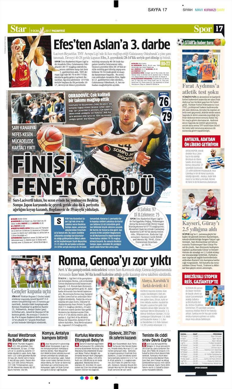 9 Ocak 2017 | İşte gazetelerin Beşiktaş manşetleri - Görsel 11