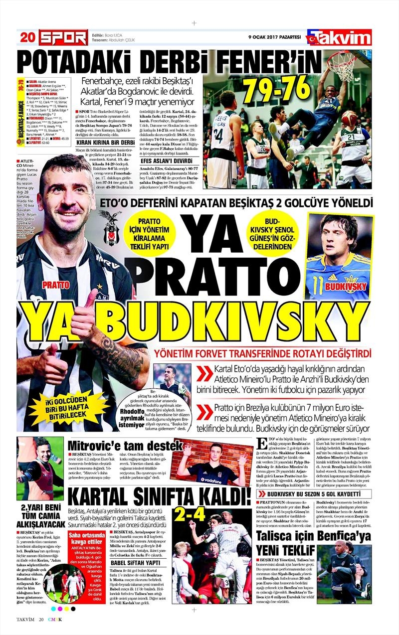 9 Ocak 2017 | İşte gazetelerin Beşiktaş manşetleri - Görsel 13