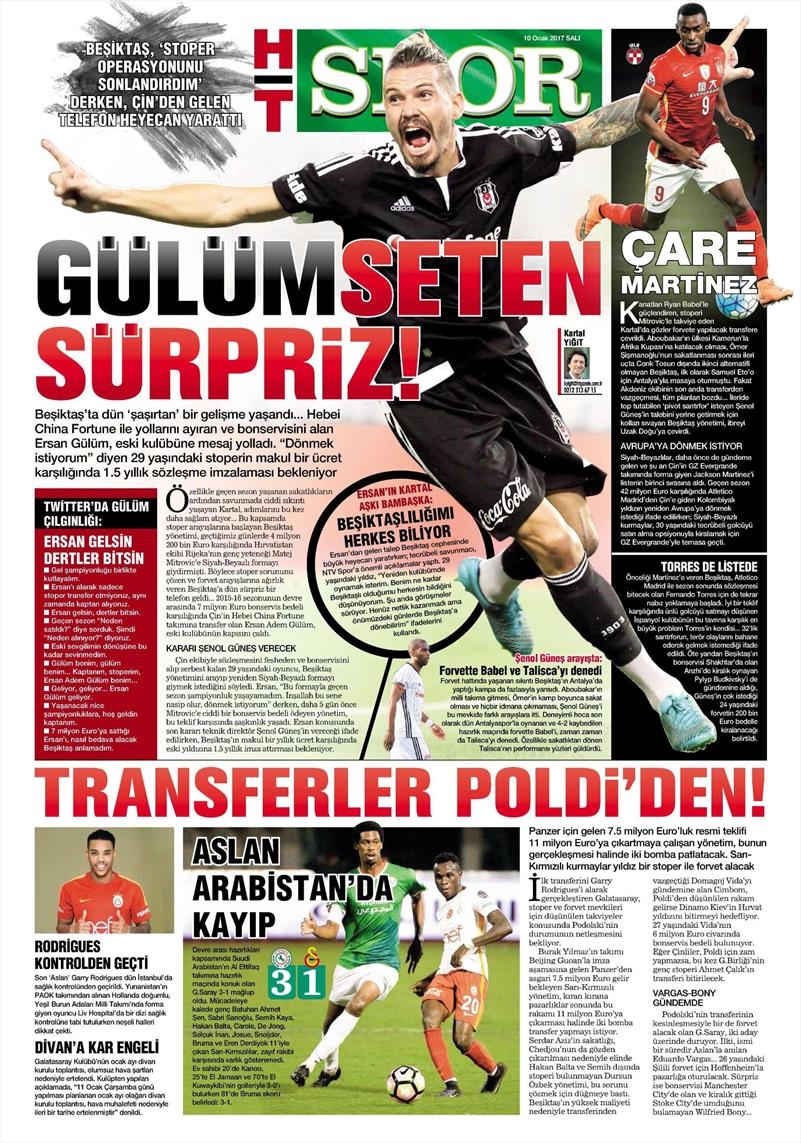 10 Ocak 2017 | İşte gazetelerin Beşiktaş manşetleri - Görsel 6