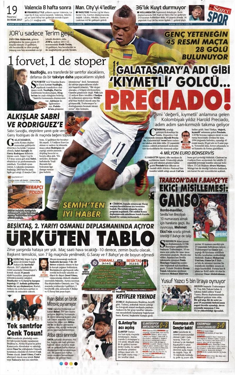 16 Ocak 2017 | İşte gazetelerin Beşiktaş manşetleri - Görsel 11