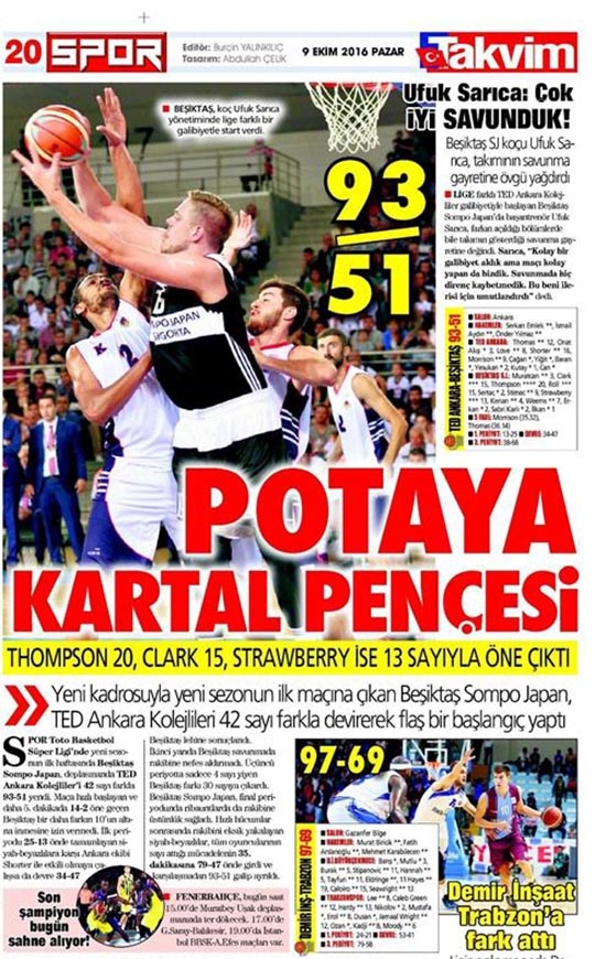 9 Ekim 2016 | Gazetelerin Beşiktaş sayfaları - Görsel 11
