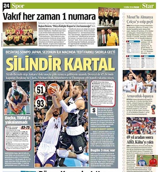 9 Ekim 2016 | Gazetelerin Beşiktaş sayfaları - Görsel 13