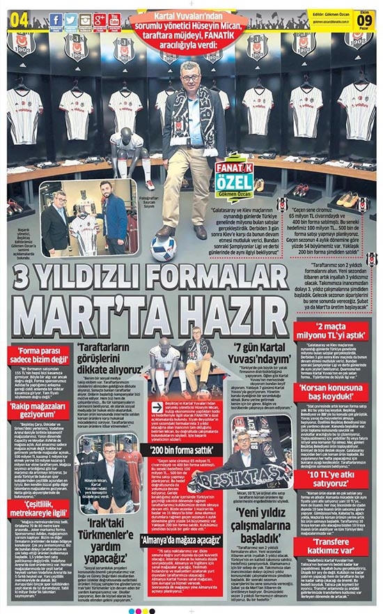 9 Ekim 2016 | Gazetelerin Beşiktaş sayfaları - Görsel 3