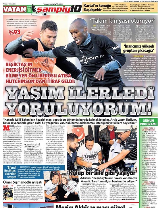 9 Ekim 2016 | Gazetelerin Beşiktaş sayfaları - Görsel 9