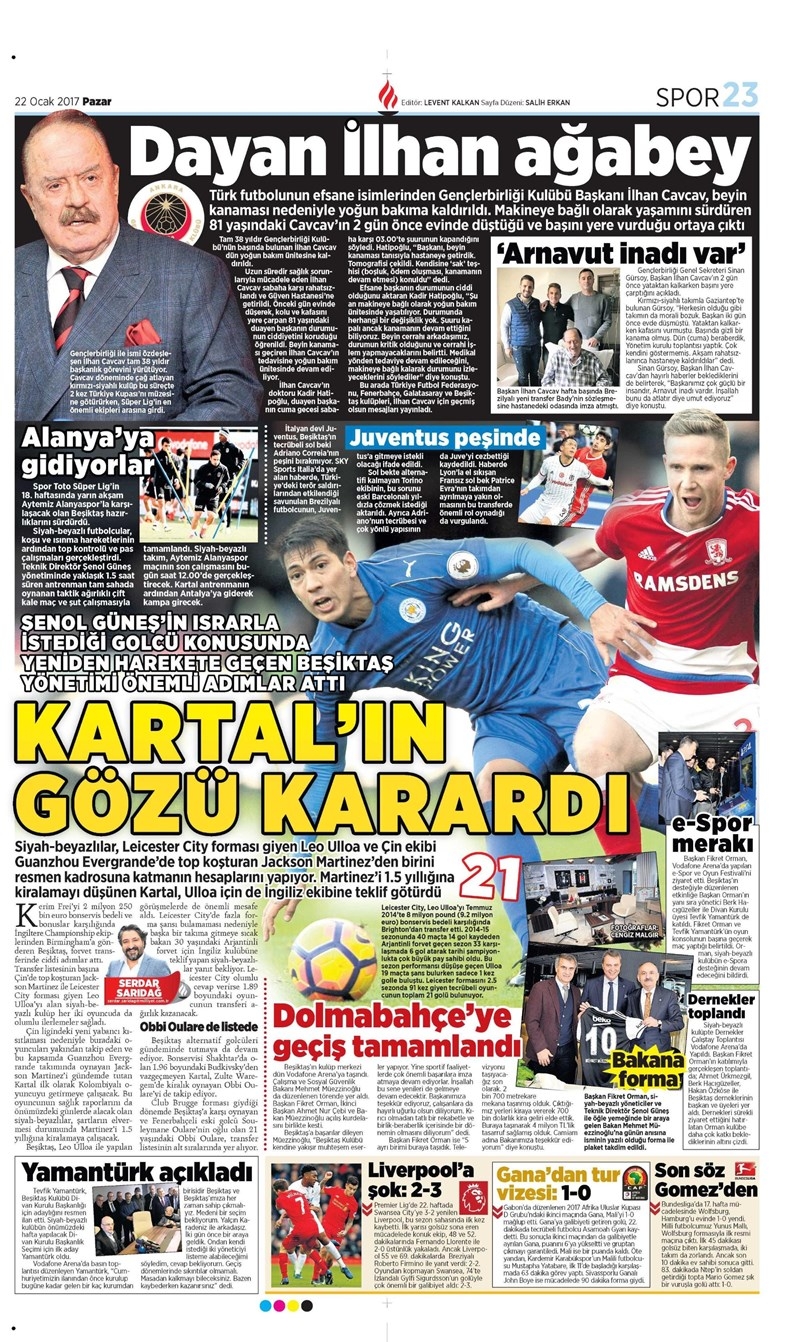 22 Ocak 2017 | İşte gazetelerin Beşiktaş manşetleri - Görsel 4
