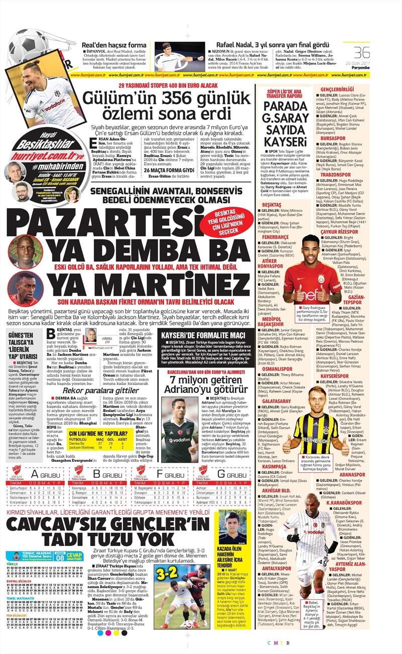 26 Ocak 2017 | İşte gazetelerin Beşiktaş manşetleri - Görsel 5