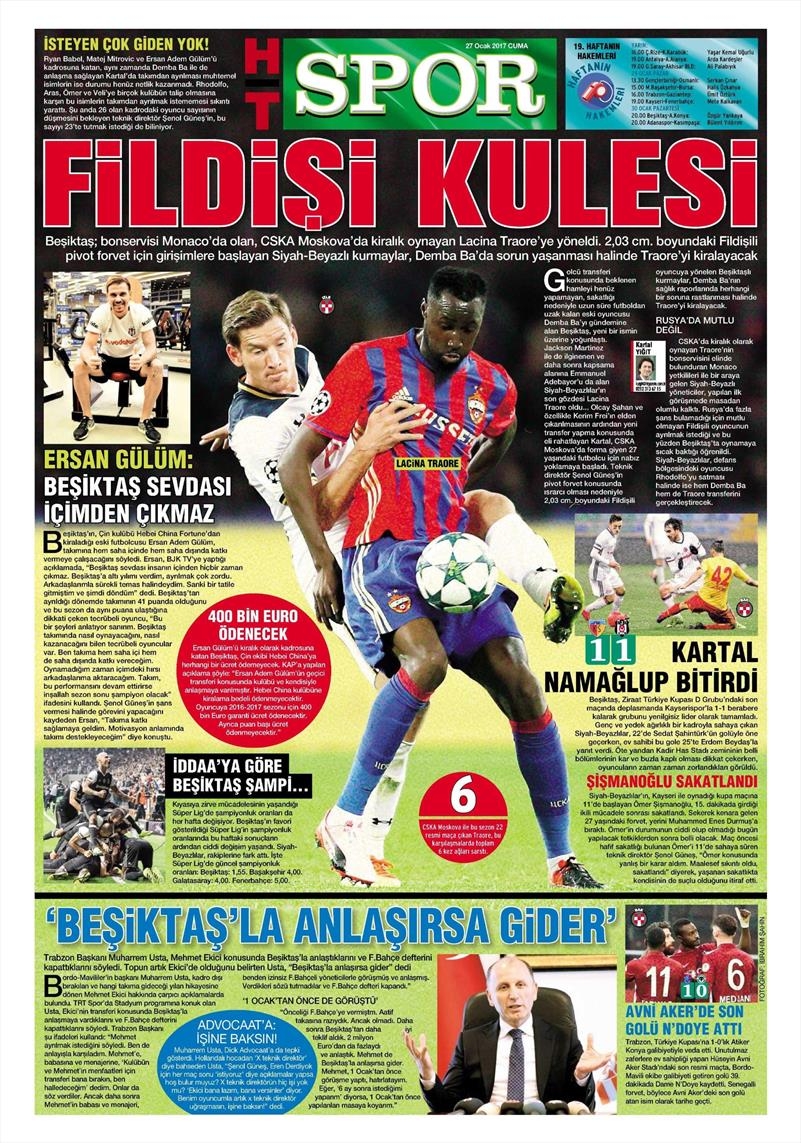 27 Ocak 2017 | İşte gazetelerin Beşiktaş manşetleri - Görsel 4