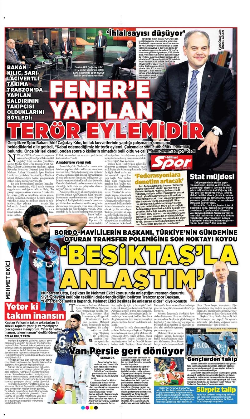 27 Ocak 2017 | İşte gazetelerin Beşiktaş manşetleri - Görsel 6