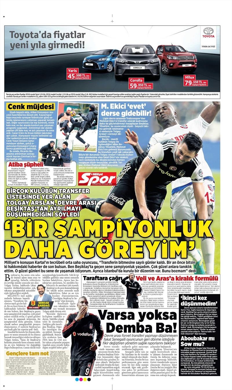 28 Ocak 2017 | İşte gazetelerin Beşiktaş manşetleri - Görsel 6