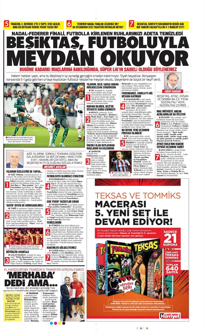 01 Şubat 2017 | İşte gazetelerin Beşiktaş manşetleri - Görsel 6