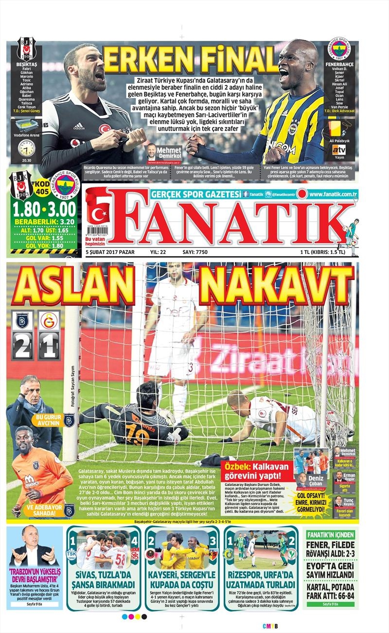 05 Şubat 2017 | İşte gazetelerin Beşiktaş manşetleri - Görsel 1