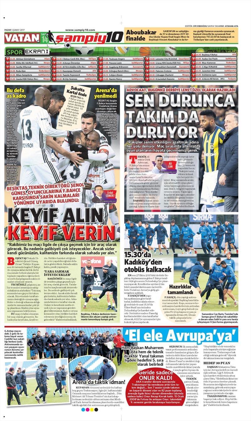 05 Şubat 2017 | İşte gazetelerin Beşiktaş manşetleri - Görsel 10