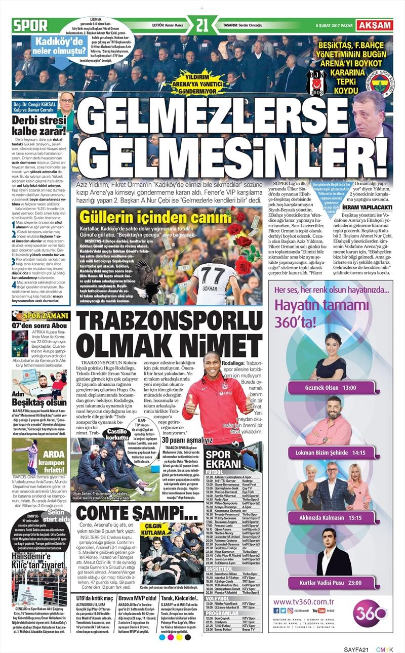 05 Şubat 2017 | İşte gazetelerin Beşiktaş manşetleri - Görsel 5