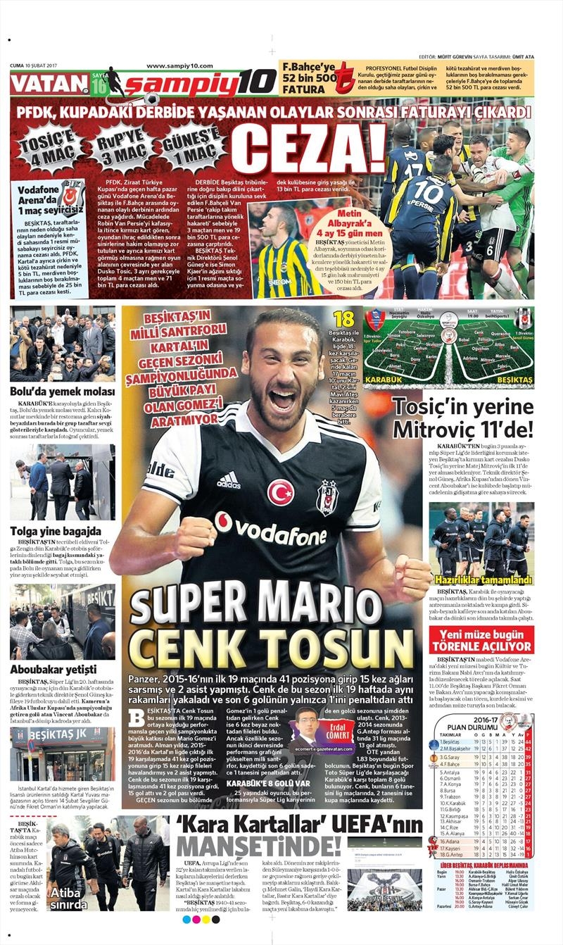 10 Şubat 2017 | İşte gazetelerin Beşiktaş manşetleri - Görsel 13