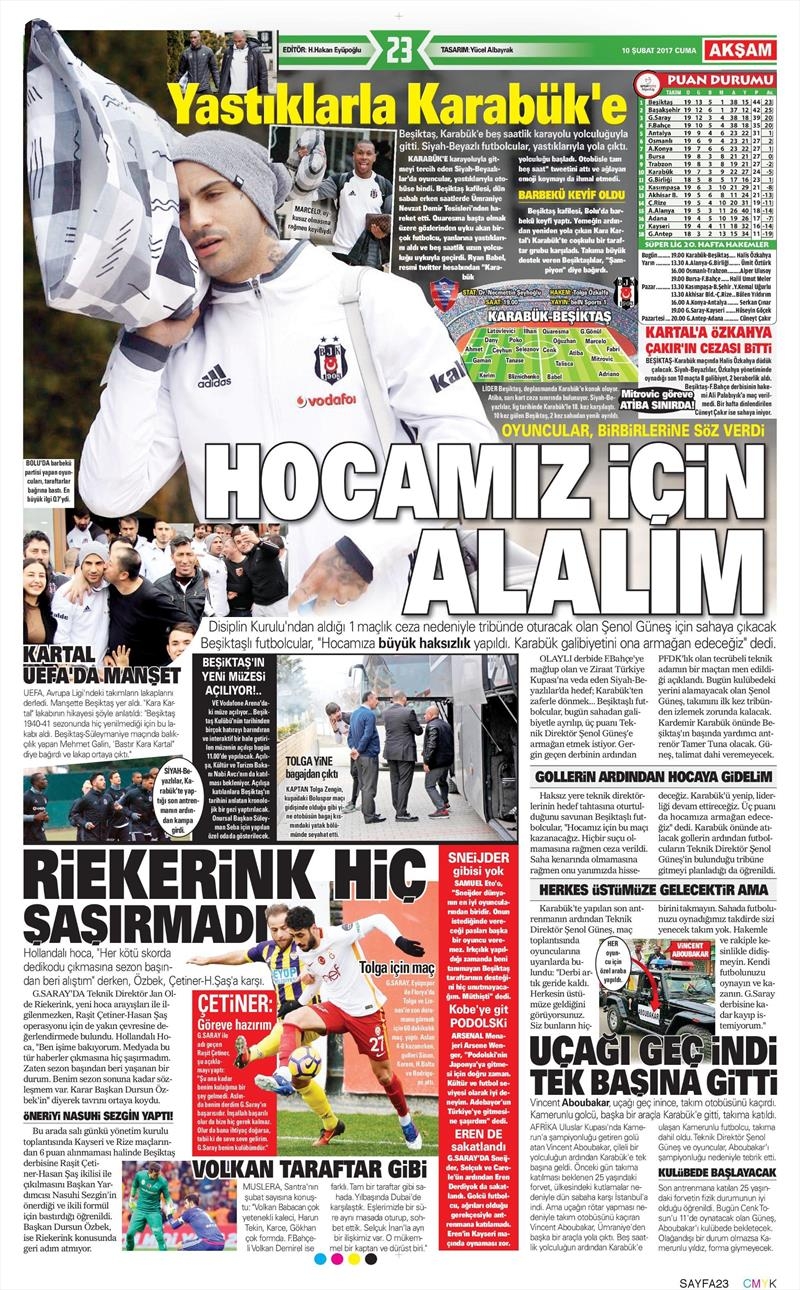 10 Şubat 2017 | İşte gazetelerin Beşiktaş manşetleri - Görsel 5