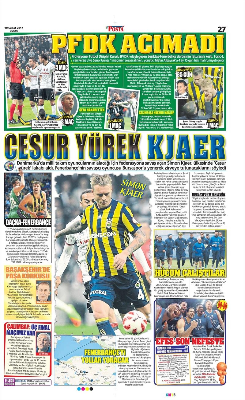 10 Şubat 2017 | İşte gazetelerin Beşiktaş manşetleri - Görsel 9