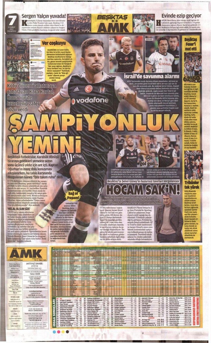 13 Şubat 2017 | İşte gazetelerin Beşiktaş manşetleri - Görsel 3