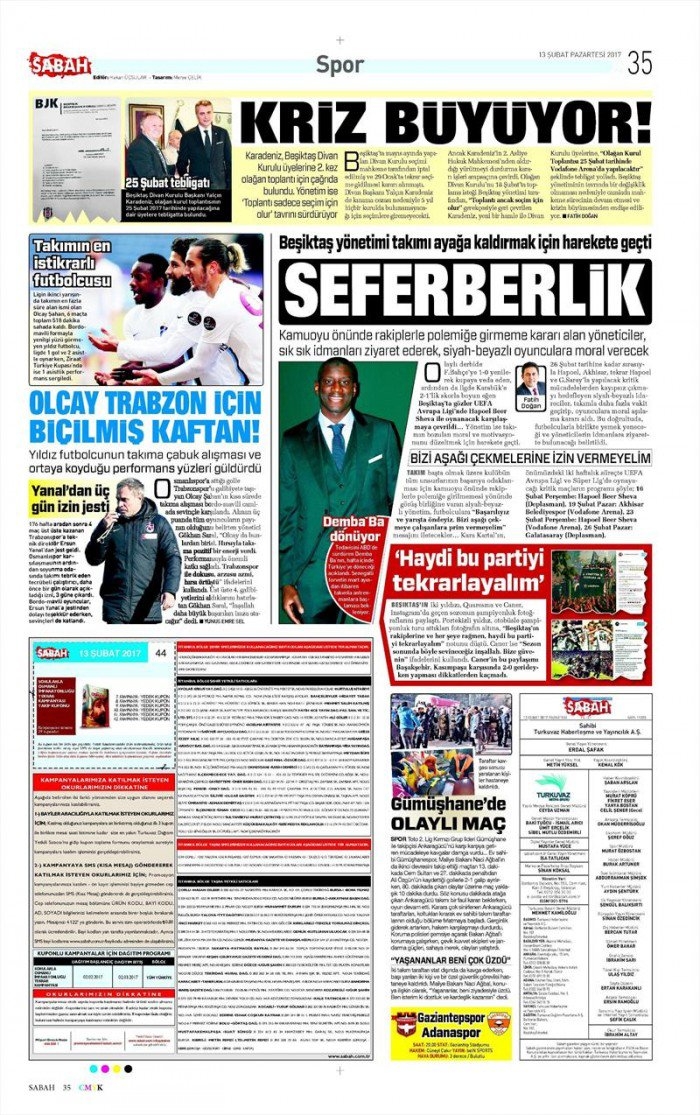 13 Şubat 2017 | İşte gazetelerin Beşiktaş manşetleri - Görsel 7