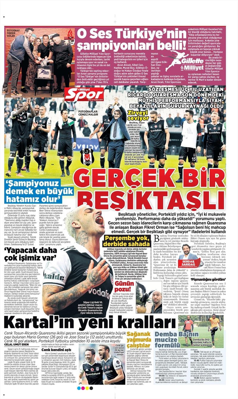 21 Şubat 2017 | İşte gazetelerin Beşiktaş manşetleri - Görsel 10