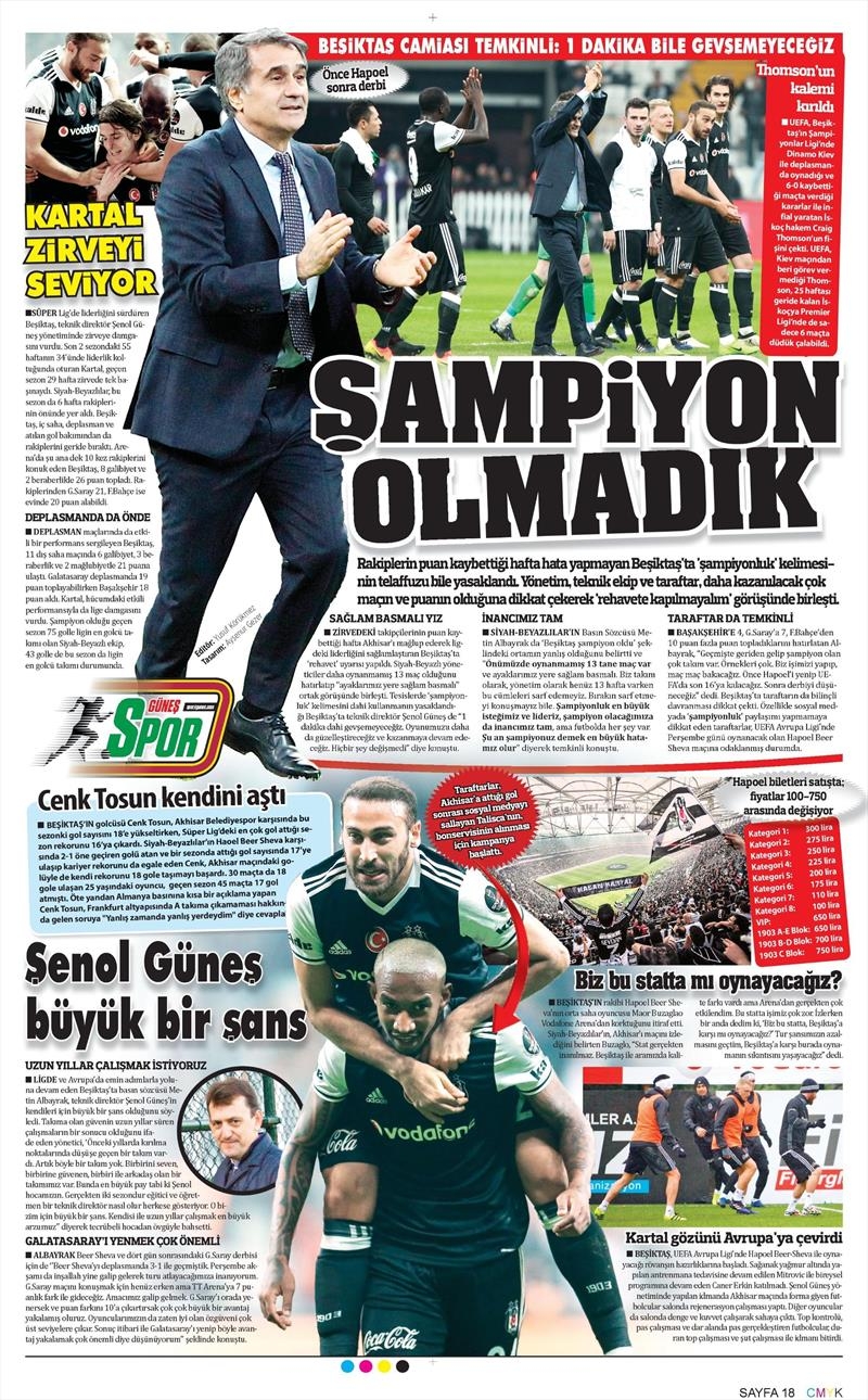 21 Şubat 2017 | İşte gazetelerin Beşiktaş manşetleri - Görsel 6