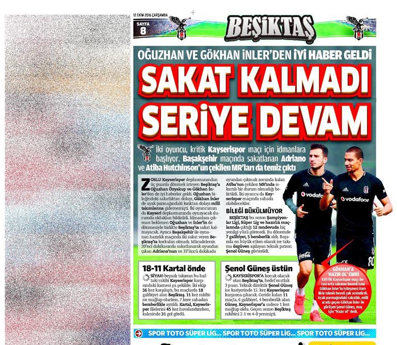 12 Ekim 2016 | Gazetelerin Beşiktaş manşetleri - Görsel 7