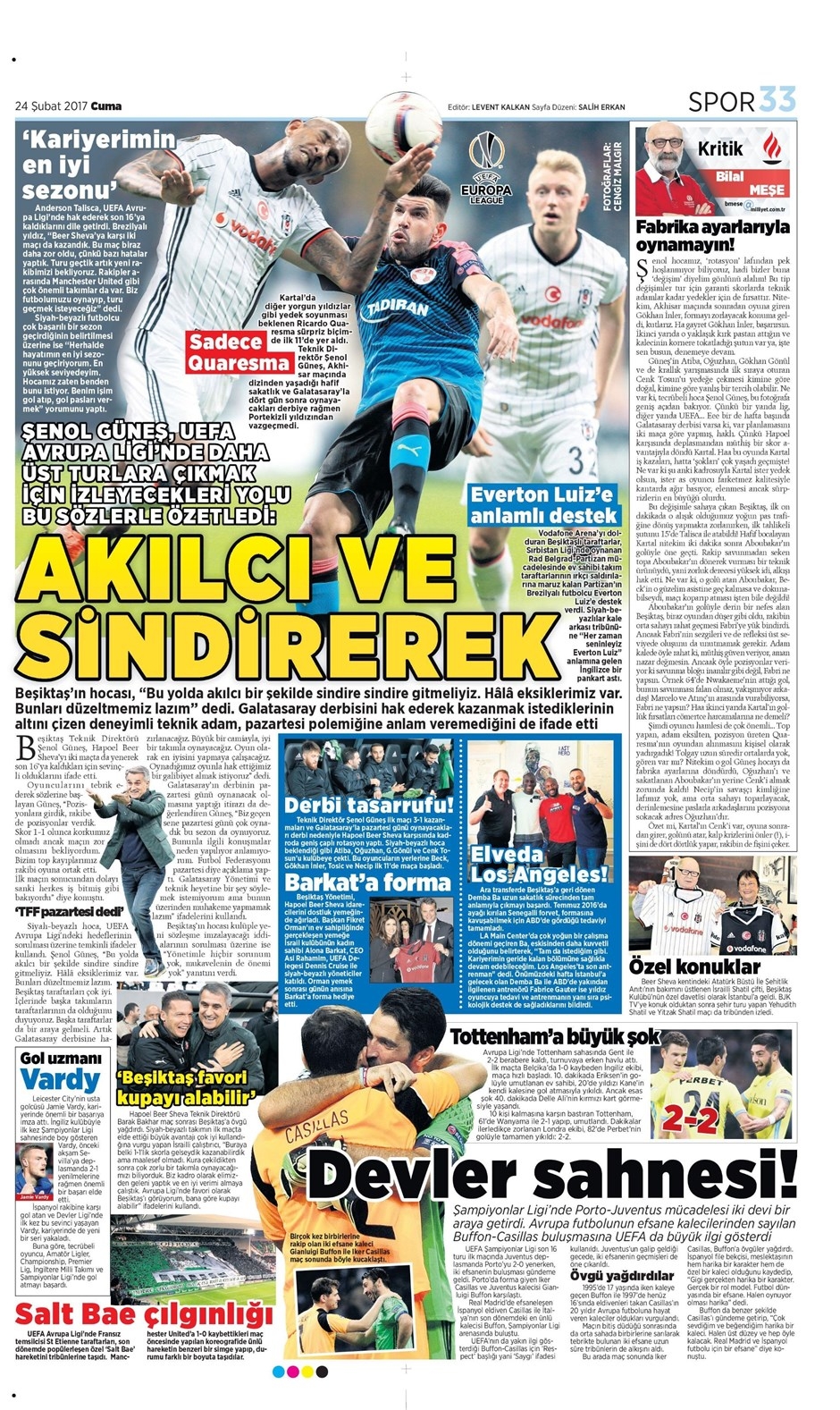 24 Şubat 2017 | İşte gazetelerin Beşiktaş manşetleri - Görsel 3