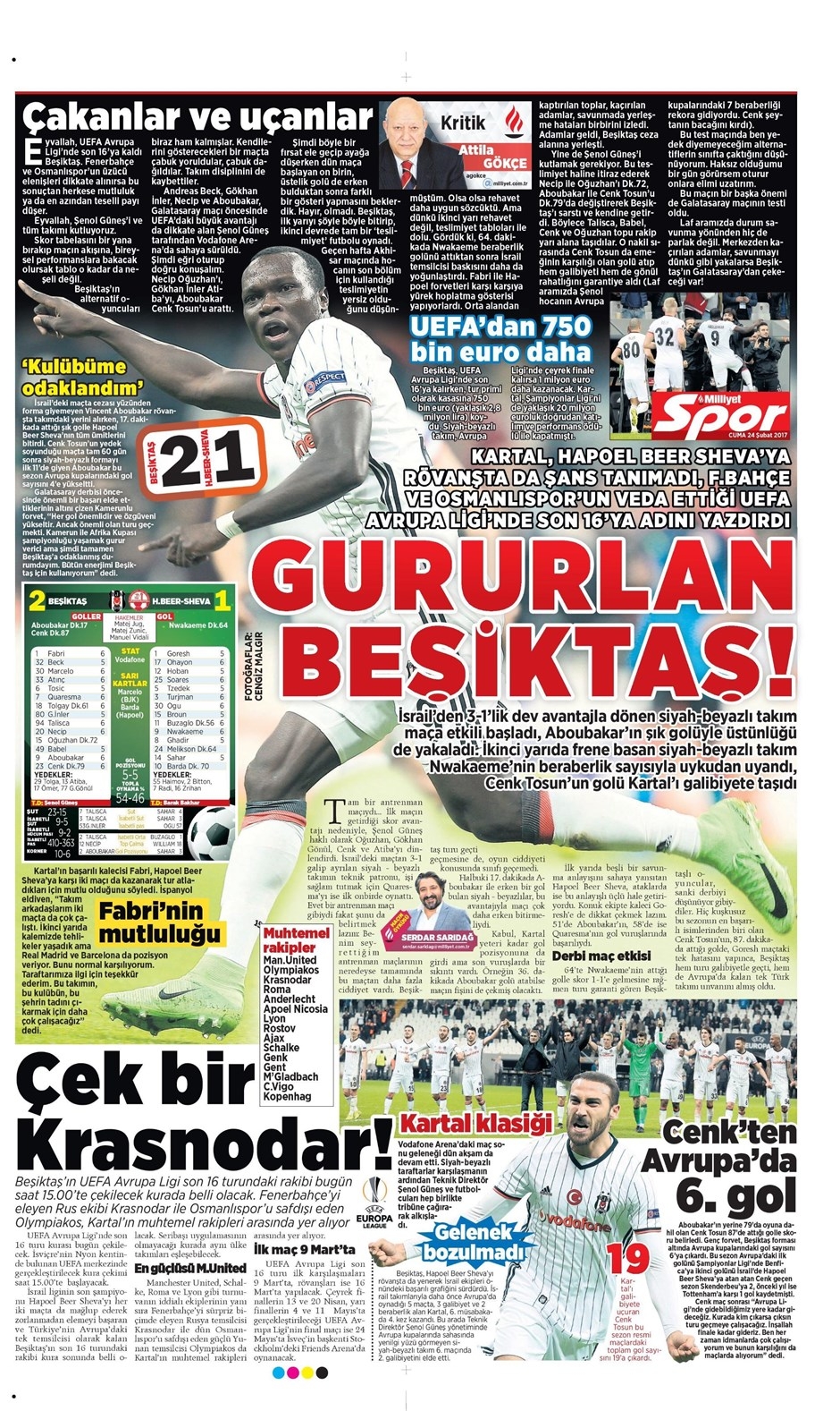 24 Şubat 2017 | İşte gazetelerin Beşiktaş manşetleri - Görsel 5