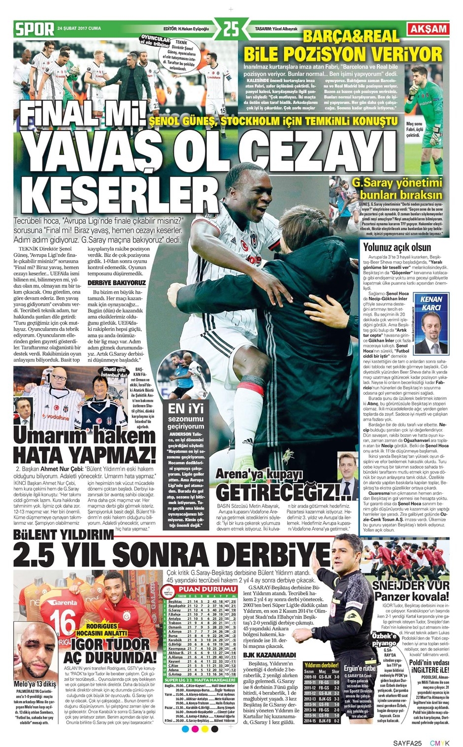 24 Şubat 2017 | İşte gazetelerin Beşiktaş manşetleri - Görsel 9