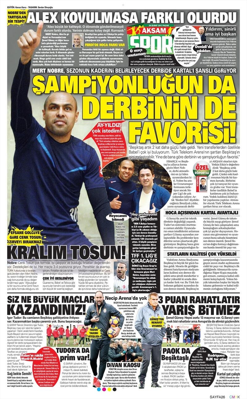 26 Şubat 2017 | İşte gazetelerin Beşiktaş manşetleri - Görsel 4