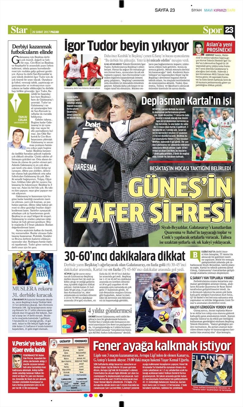26 Şubat 2017 | İşte gazetelerin Beşiktaş manşetleri - Görsel 5