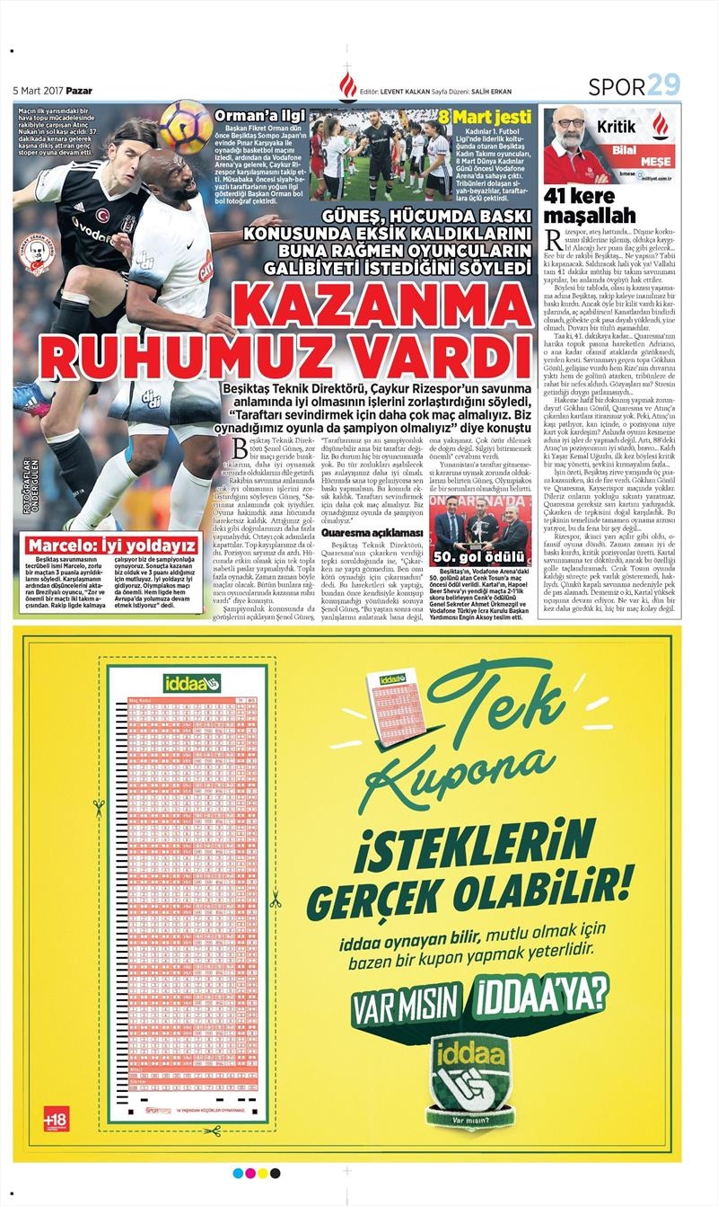 5 Mart 2017 | İşte galibiyet manşetleri - Görsel 12