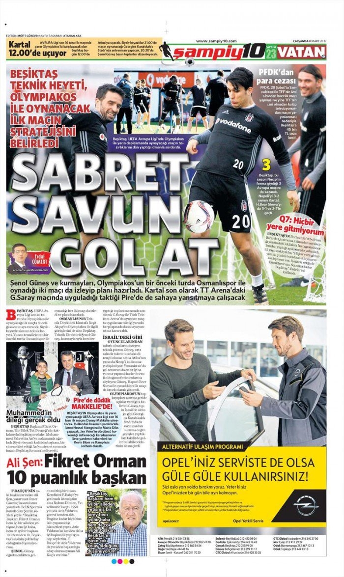 8 Mart 2017 | İşte gazetelerin Beşiktaş manşetleri - Görsel 2