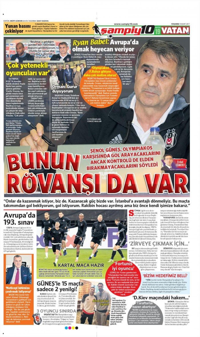 9 Mart 2017 | İşte gazetelerin Beşiktaş manşetleri - Görsel 1