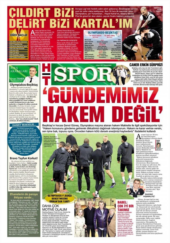 9 Mart 2017 | İşte gazetelerin Beşiktaş manşetleri - Görsel 3