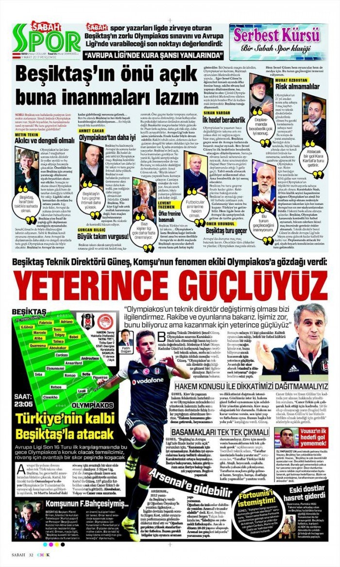 9 Mart 2017 | İşte gazetelerin Beşiktaş manşetleri - Görsel 9
