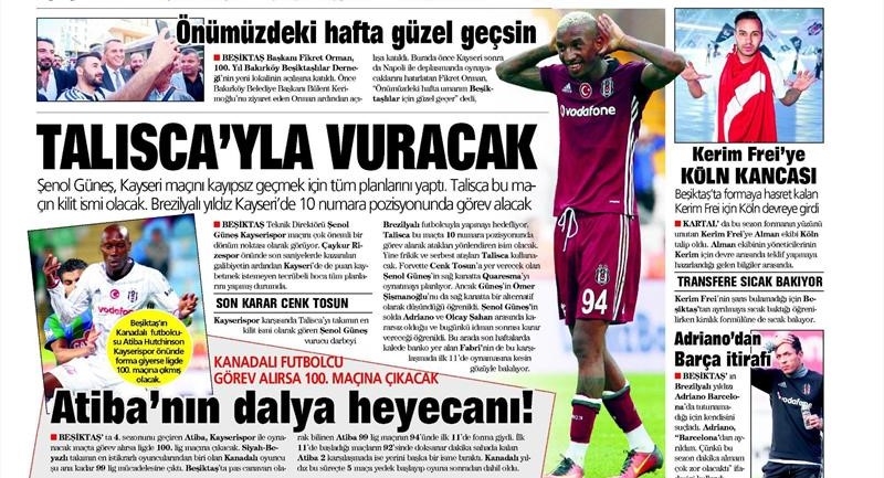 14 Ekim 2016 | Gazetelerin Beşiktaş manşetleri - Görsel 3