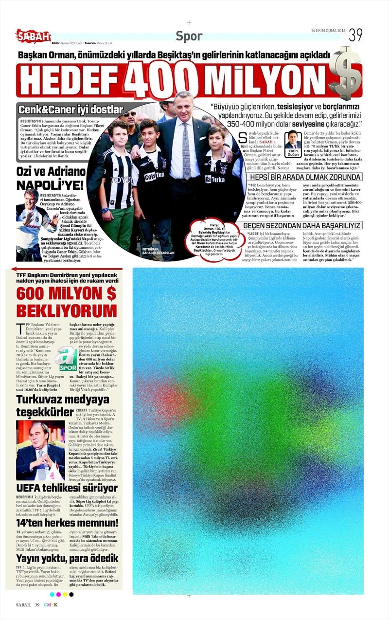 14 Ekim 2016 | Gazetelerin Beşiktaş manşetleri - Görsel 4