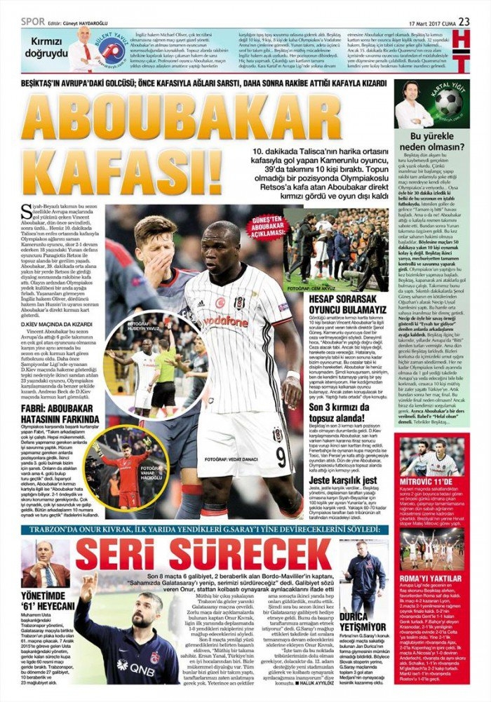 17 Mart 2017 | İşte gazetelerin Beşiktaş manşetleri - Görsel 12