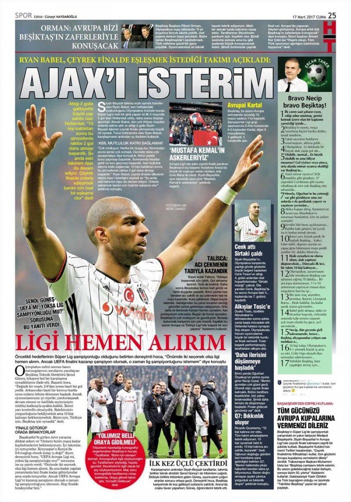 17 Mart 2017 | İşte gazetelerin Beşiktaş manşetleri - Görsel 14