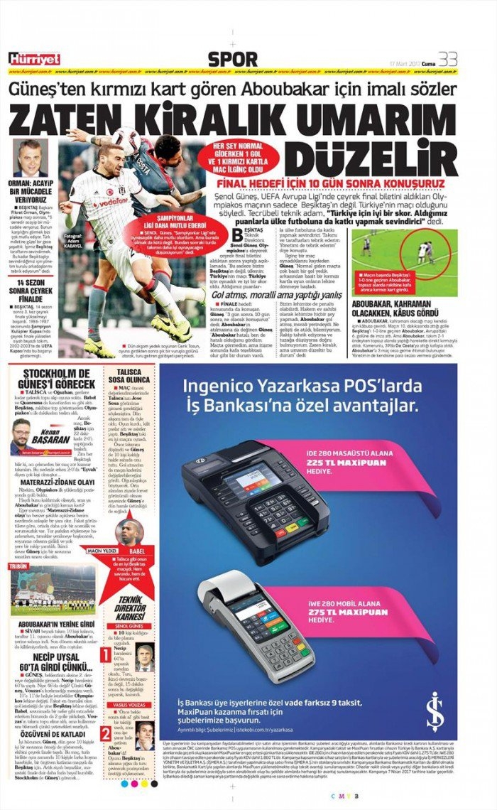 17 Mart 2017 | İşte gazetelerin Beşiktaş manşetleri - Görsel 16
