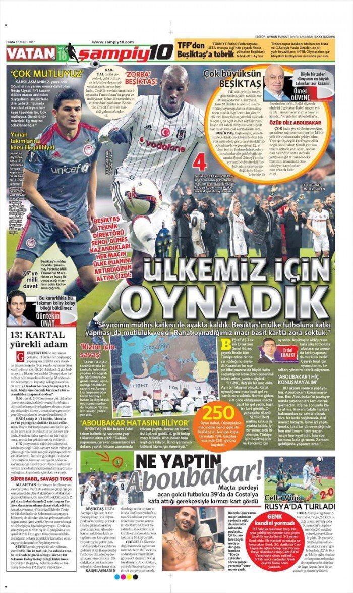 17 Mart 2017 | İşte gazetelerin Beşiktaş manşetleri - Görsel 24