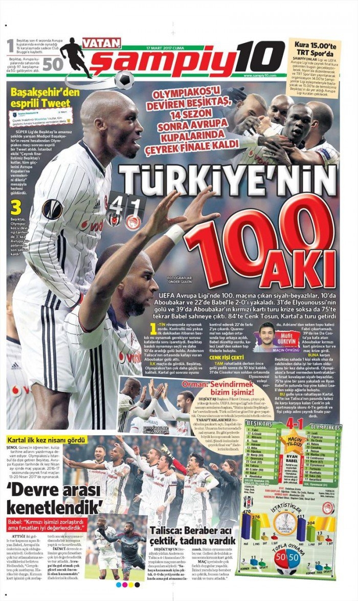 17 Mart 2017 | İşte gazetelerin Beşiktaş manşetleri - Görsel 25